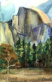 Half Dome Watercolor